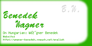 benedek wagner business card